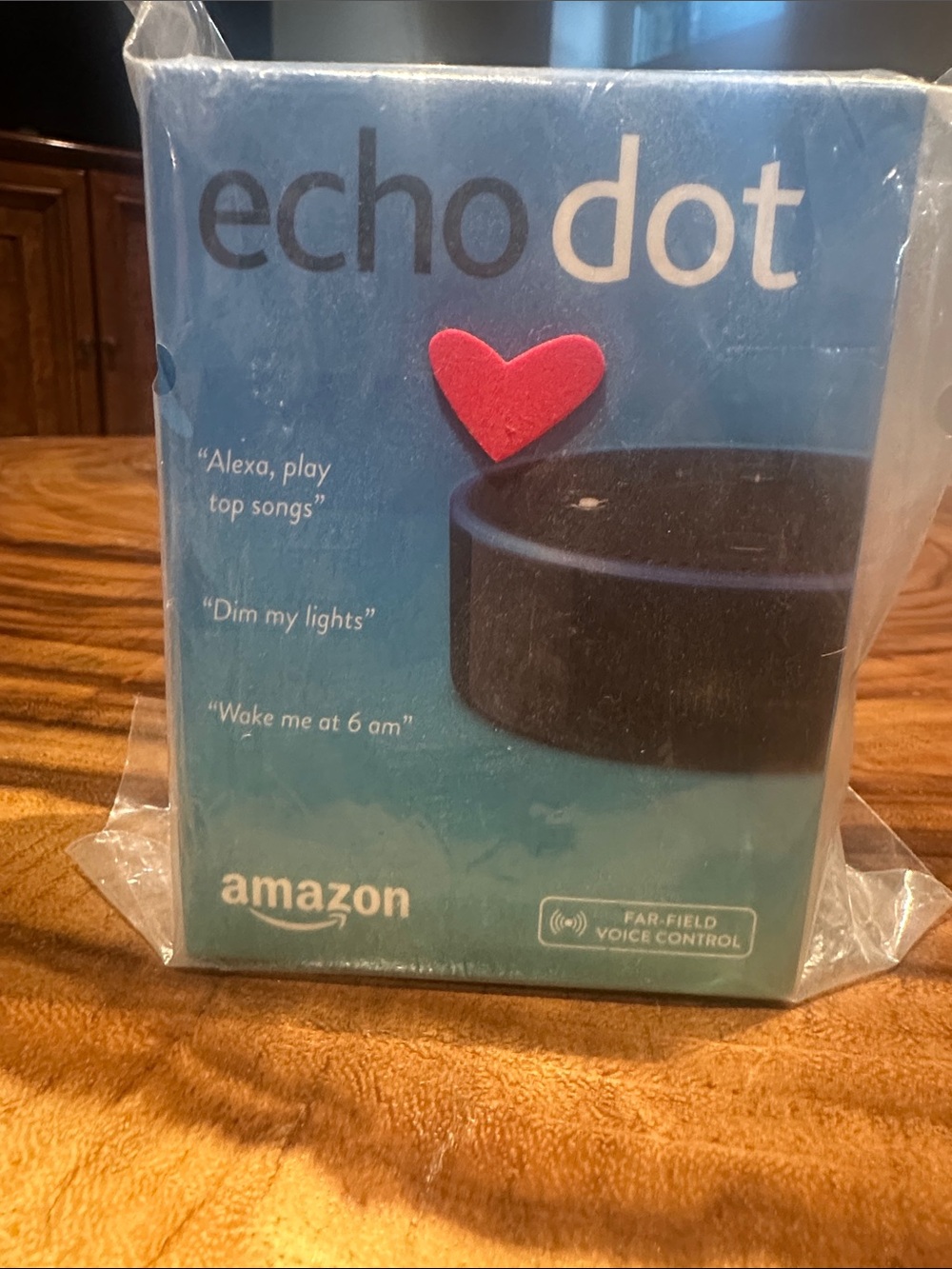 Amazon Echo Dot Smart Speaker - Black and Blue Packaging